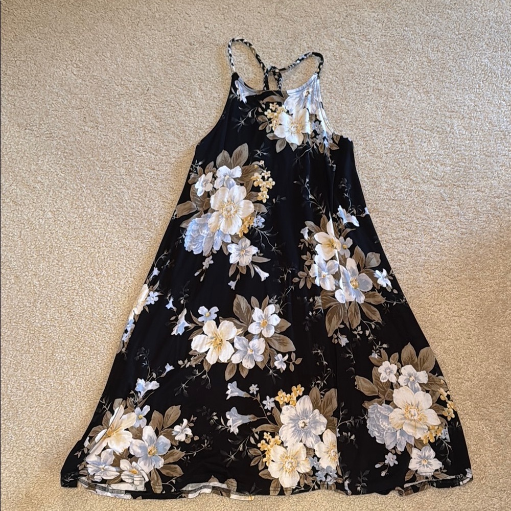 Floral Black Dress